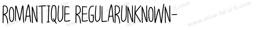 Romantique RegularUnknown字体转换